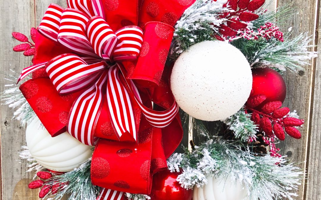 Red & White Winter Wreath