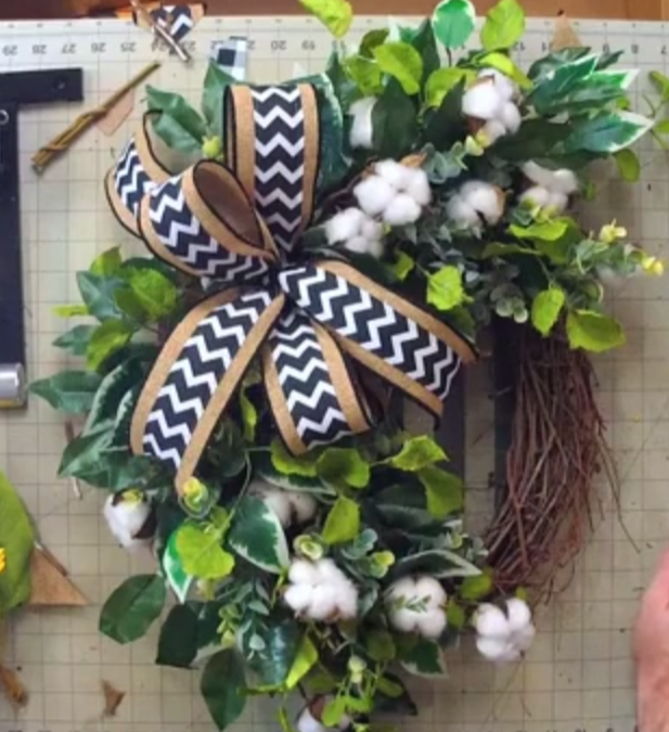 Basic Cotton Grapevine Wreath