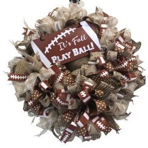 football themed wreath