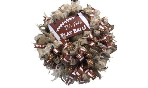 football themed wreath