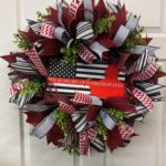 beautiful wreath dedicated to firemen