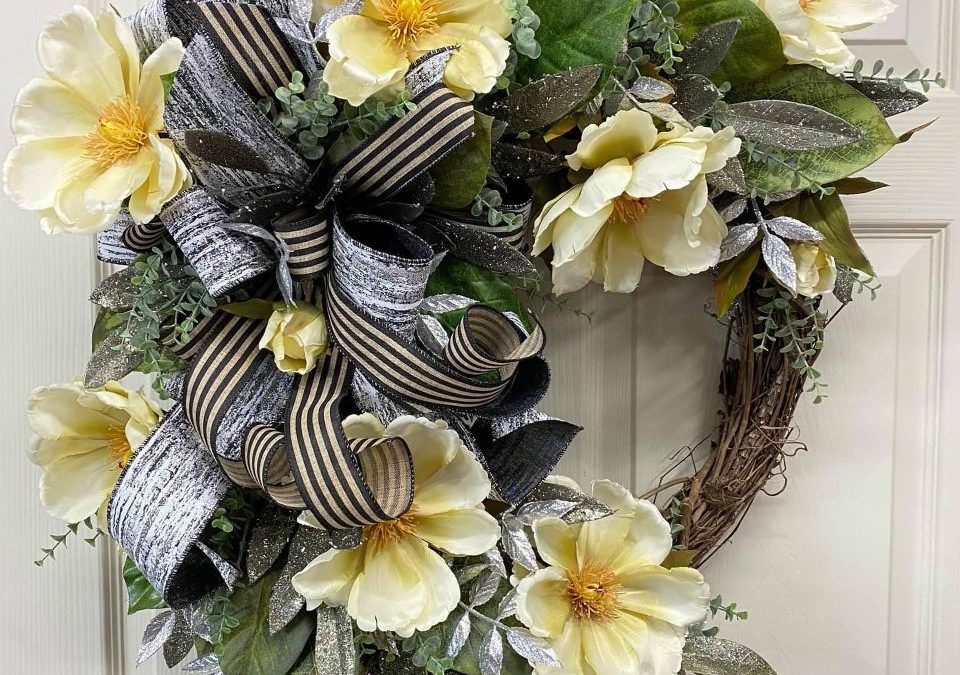 Magnolia Wreath with Sparkle