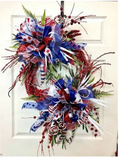 Two Bow Patriotic Grapevine