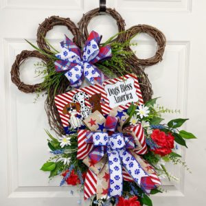 grapevine wreath shaped like a paw