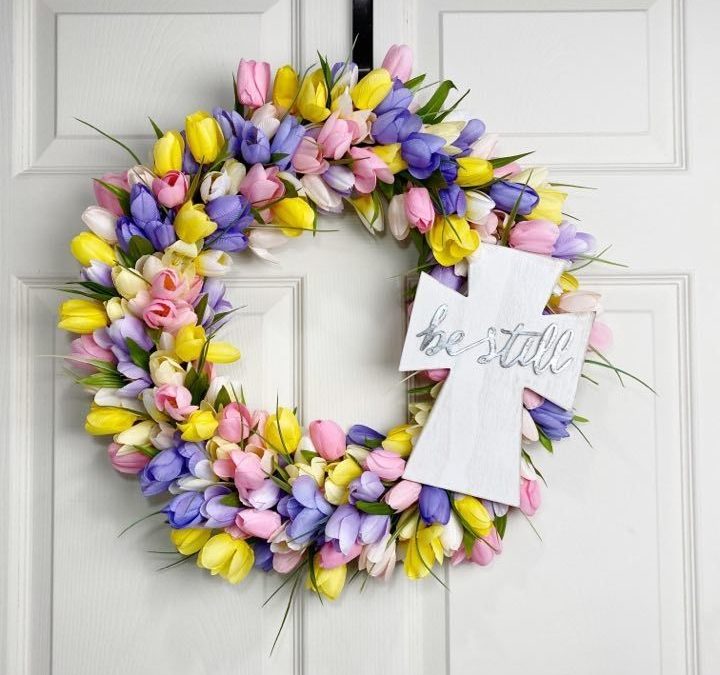Tulip Wreath with Metal Frame