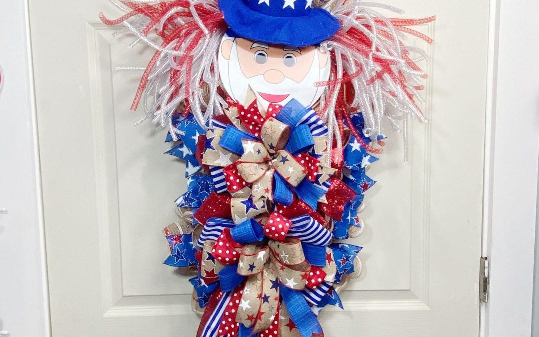 Uncle Sam on Wooden Rail