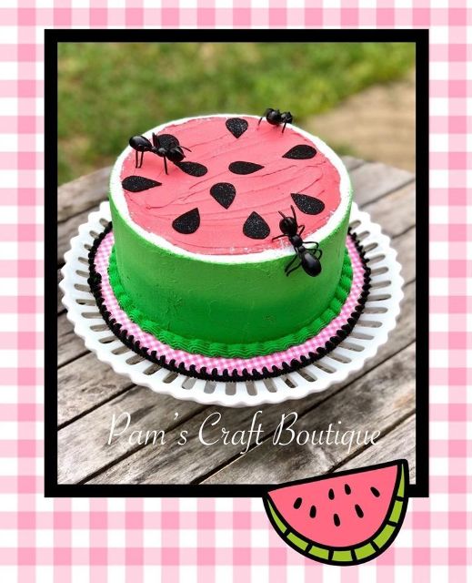 Watermelon Fake Bake Cake