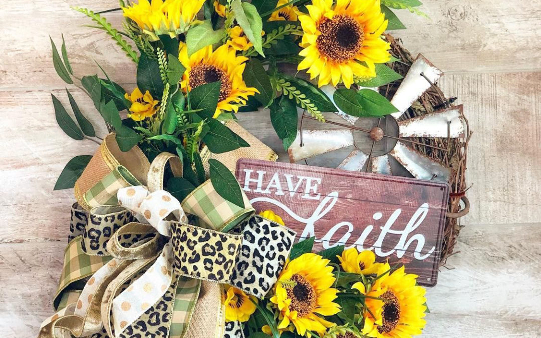 Have Faith Sunflower Grapevine