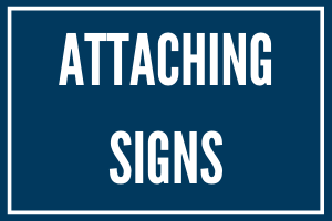 Attaching Signs