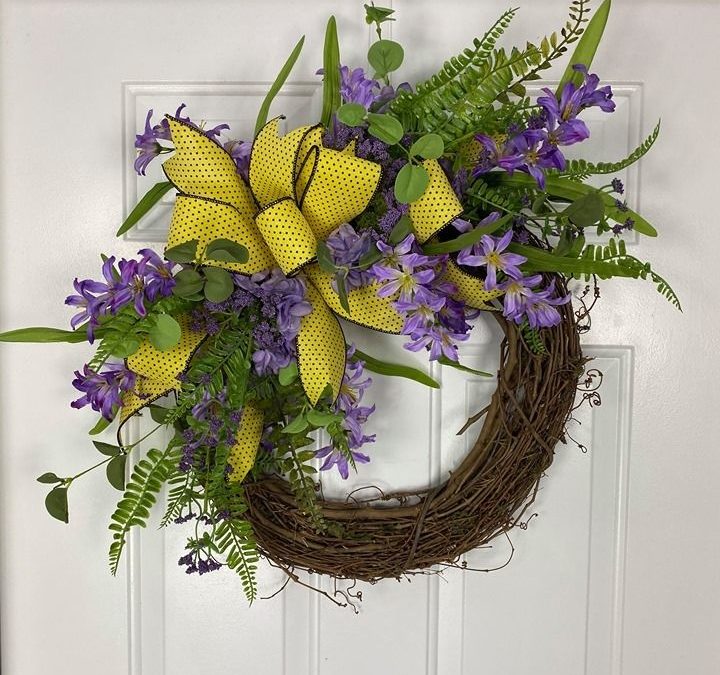 Purple & Yellow Wreath