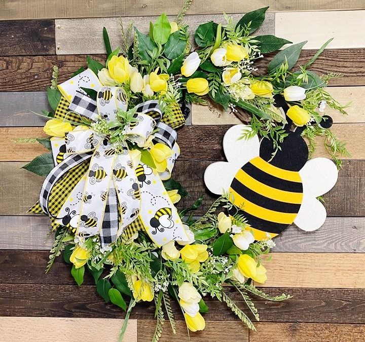 Bee Floral Wreath