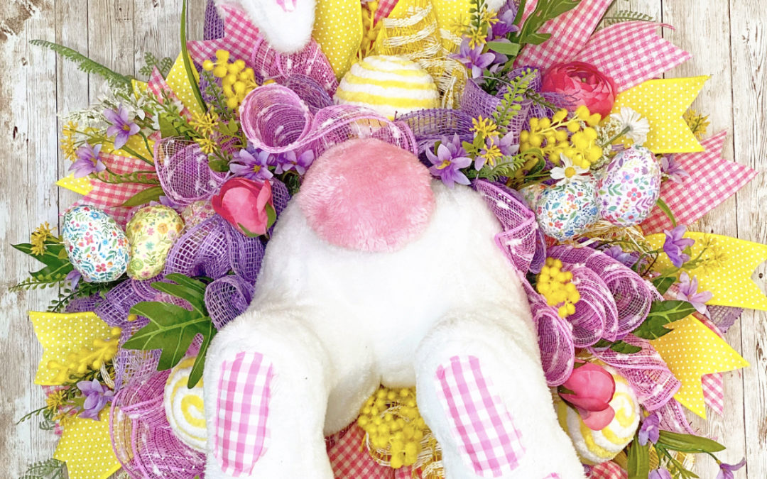 Easter Bunny Mesh Wreath