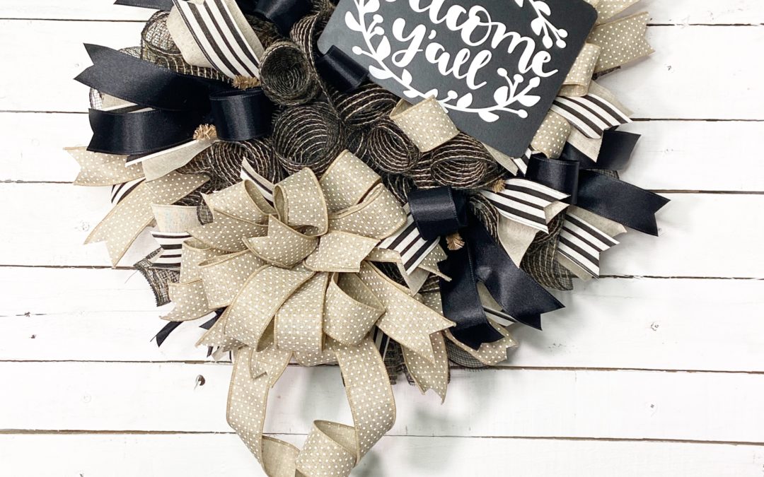 Welcome Y’all Mesh Wreath