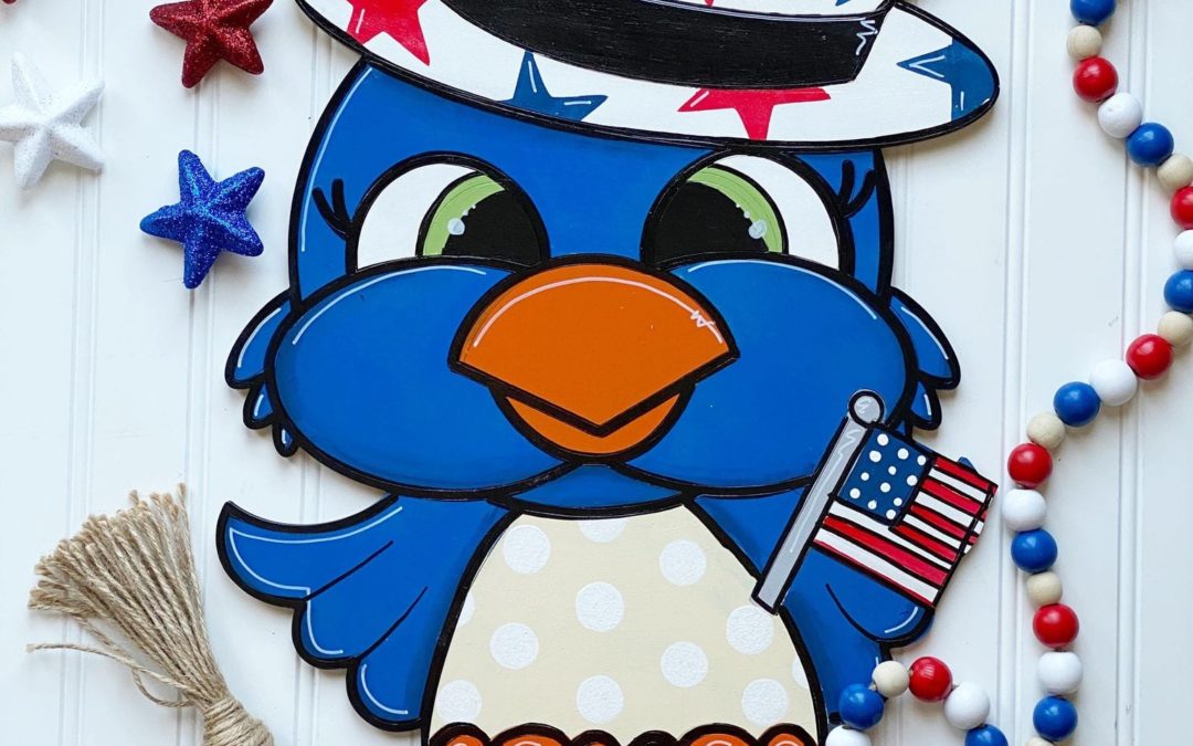 Patriotic Bird Painting
