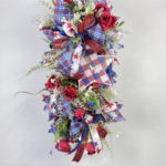 patriotic door decor with a wooden star