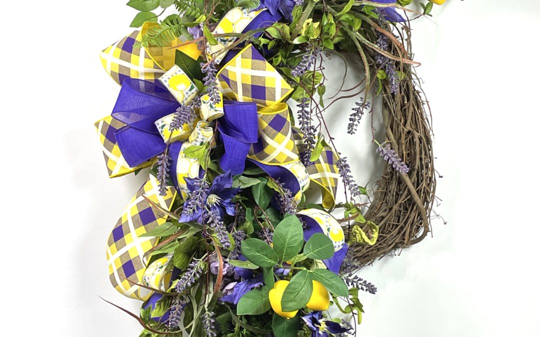 5.21.21 Purple Clematis Grapevine Swag -Tammy (REPLAY)
