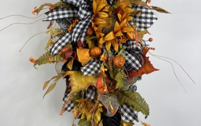 Fall Swag Using Garland Scraps