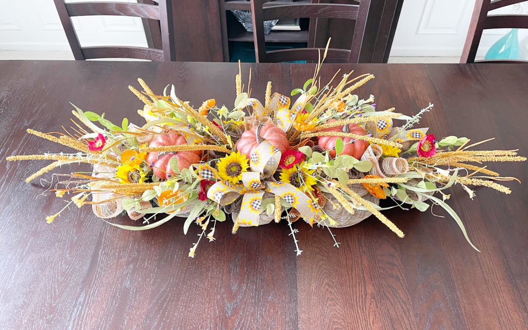 Fall pumpkin Table Centerpiece –  Coach Mel (REPLAY)