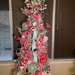 Pink and Red Frosted Christmas Tree