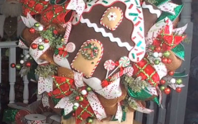 10.5.21 Gingerbread House Deco Mesh Wreath- Damon – REPLAY