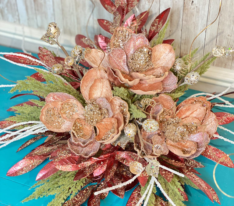 Magnolia Floral Arrangement with Coach Fancy