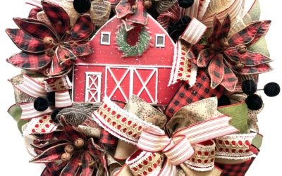 10.8.21 Barn Evergreen wreath-Tammy -REPLAY