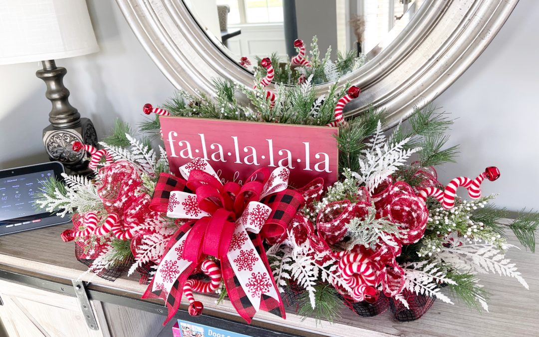 11.4.21 – Rail Centerpiece- Red and White Christmas – Mellie Mel – REPLAY