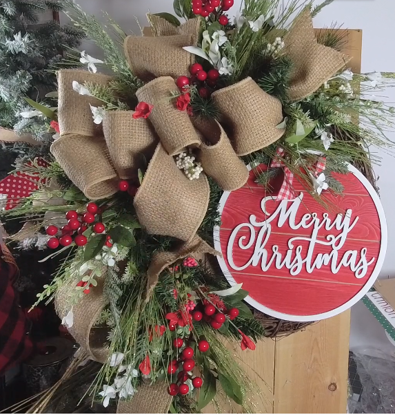 11.22.21 Merry Christmas Grapevine Wreath -Coach Jordan – REPLAY