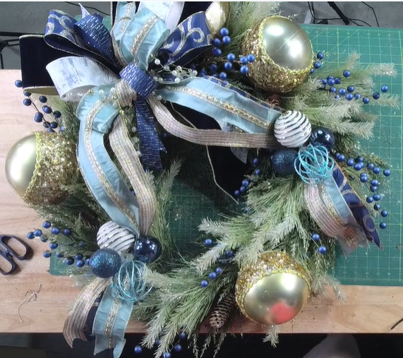 11.21.21 Fancy – home for the holidays – Christmas Blue and Silver Wreath – REPLAY