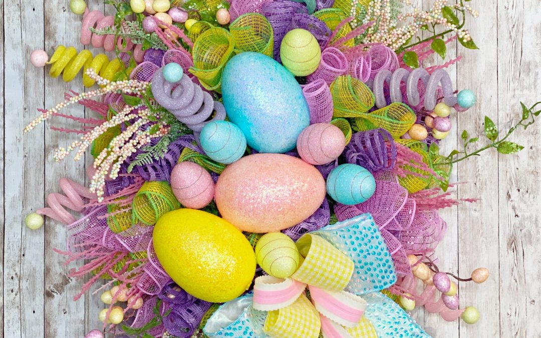 Easter Mesh Wreath by Fancy
