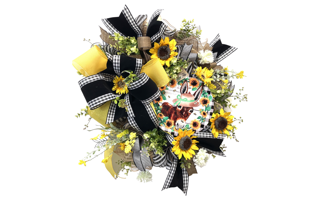 Donkey Spring Mesh Wreath- Tammy – REPLAY