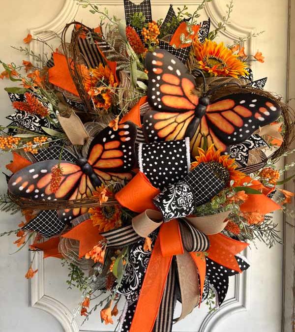Monarch Butterfly Deco Mesh Wreath-Coach Jordan – REPLAY