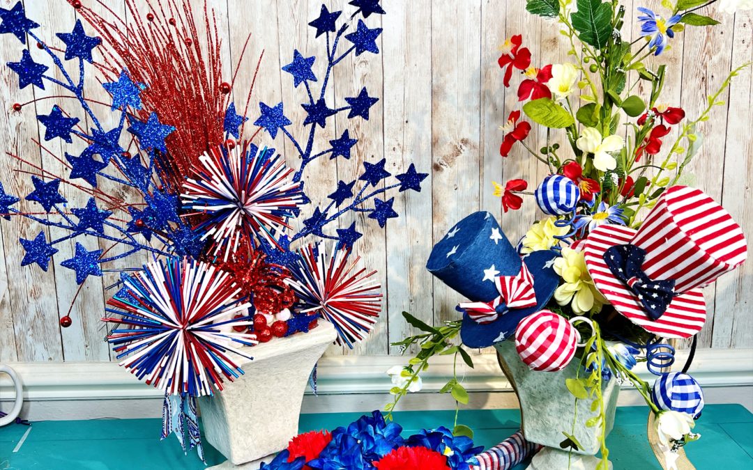 Patriotic Centerpieces & Gravesite Arrangement ~ Fancy – REPLAY