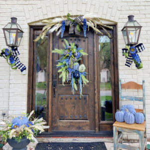 Fall themed front porch