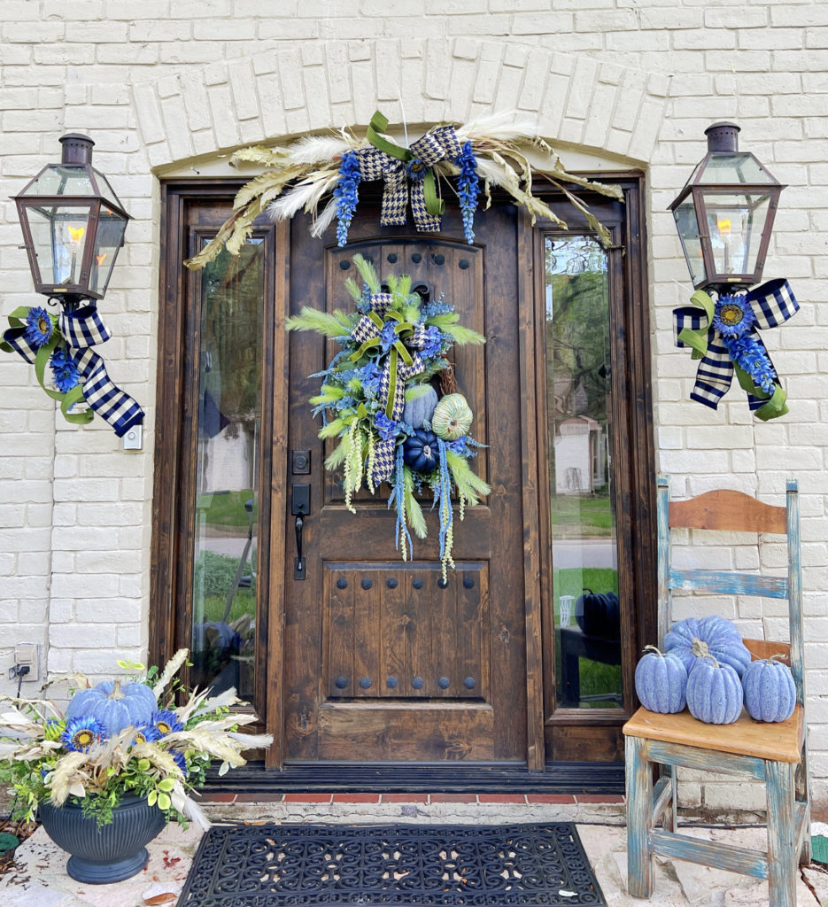 Fall themed front porch