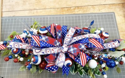 Patriotic table centerpiece, no mesh, no base – Mellie Mel -REPLAY