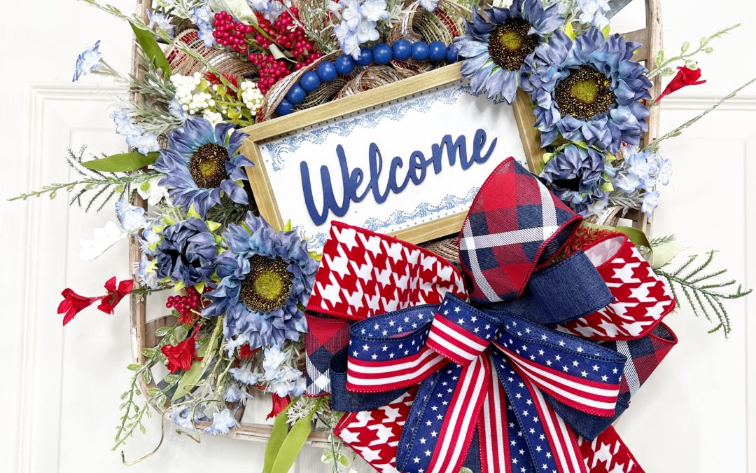 Patriotic Wooden Basket – Mellie Mel – REPLAY