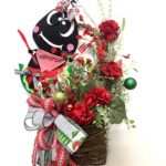 Whimsical picnic basket door hanger