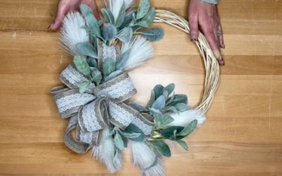 Boho Willow Wreath + Single Ribbon Bow Tutorial