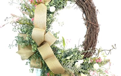 Spring Floral Grapevine Wreath – Tammy