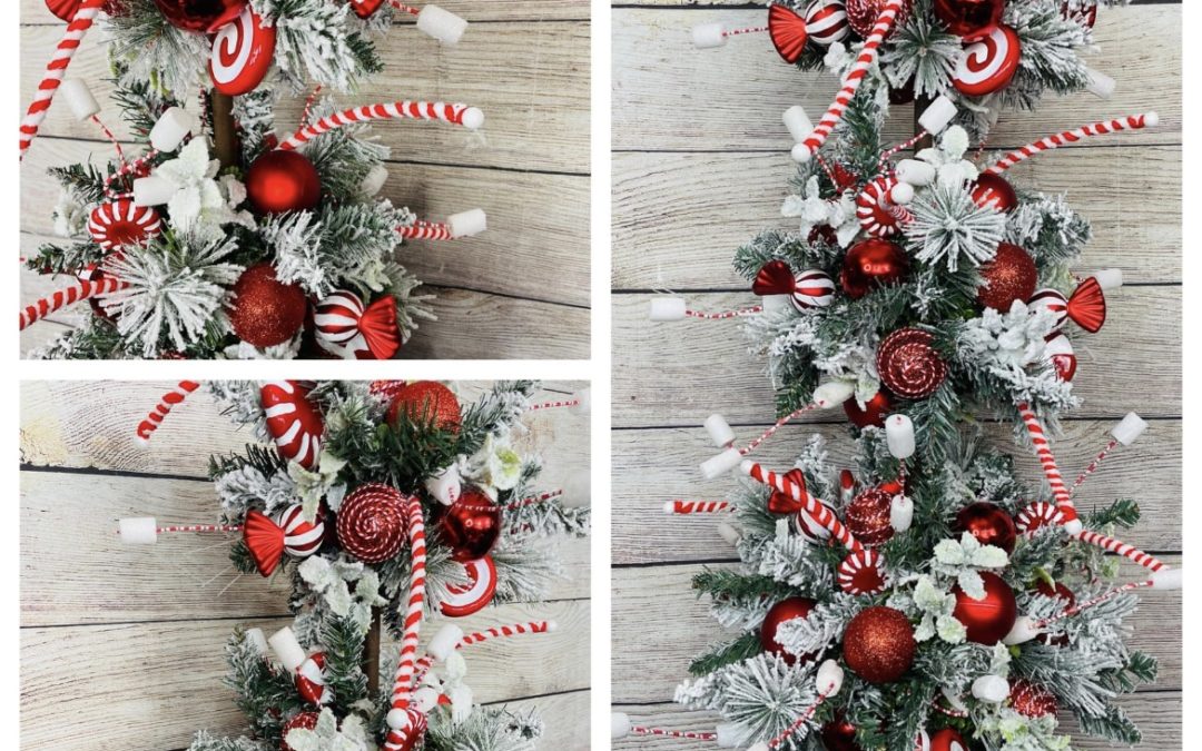 Candy Cane Ball Topiary – Coach Meghan – REPLAY
