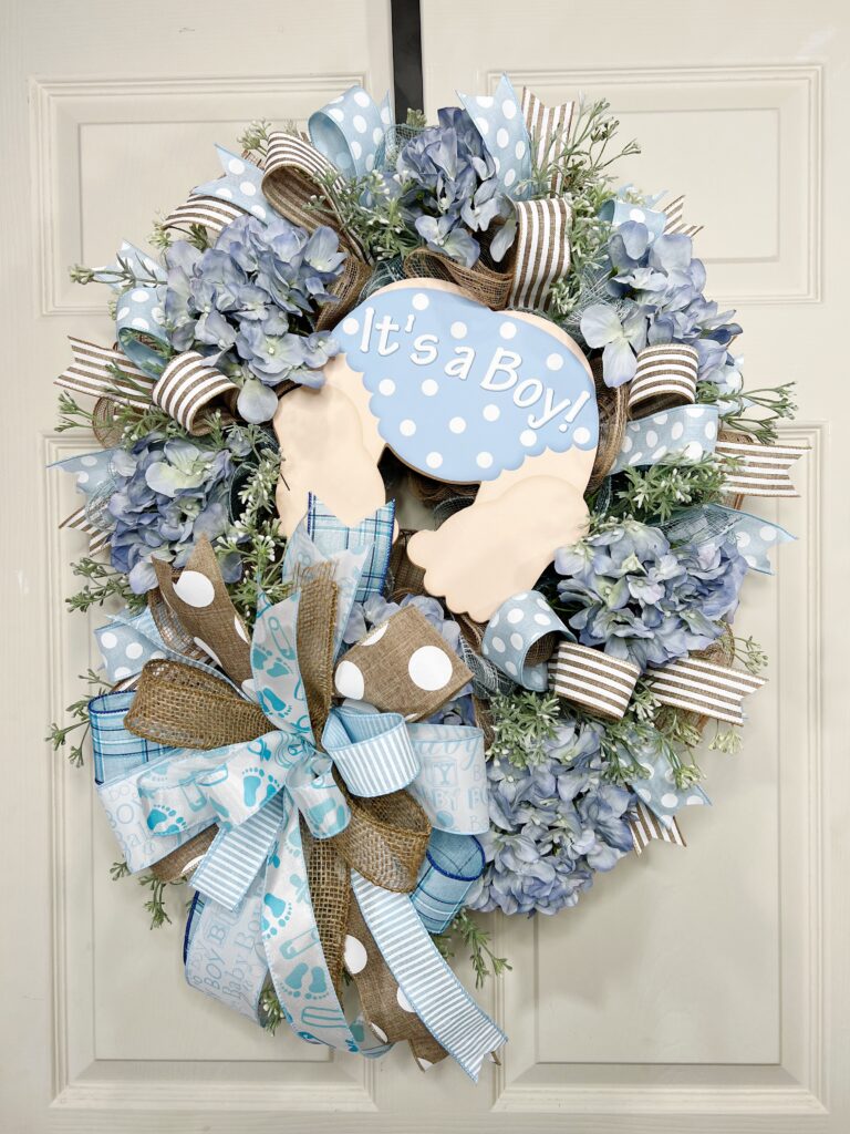 It's a Boy baby shower wreath
