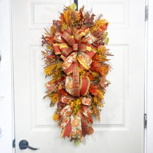 Fall Swag with pumpkins