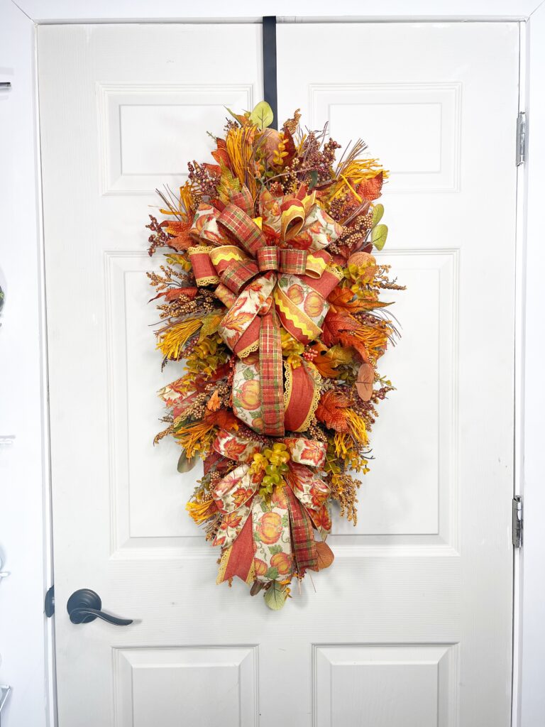 Fall Swag with pumpkins