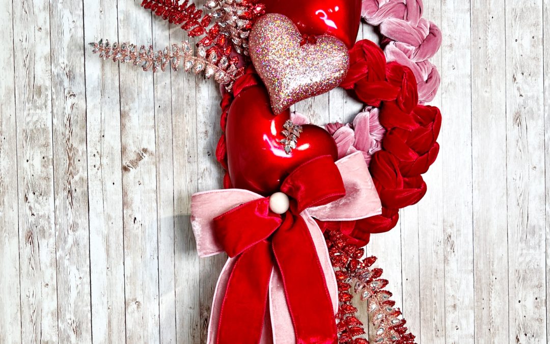 Double Braided Velvet Valentines Day Wreath ~ Fancy – REPLAY