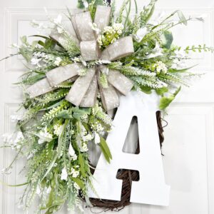 Monogram grapevine wreath
