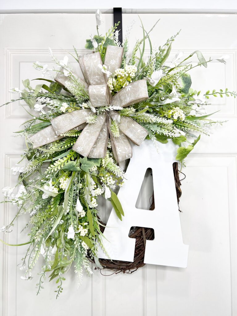 Monogram grapevine wreath