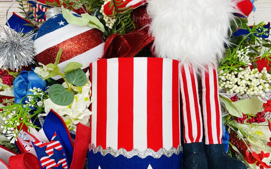 Meghans Patriotic Uncle Sam Gnome Wreath – REPLAY