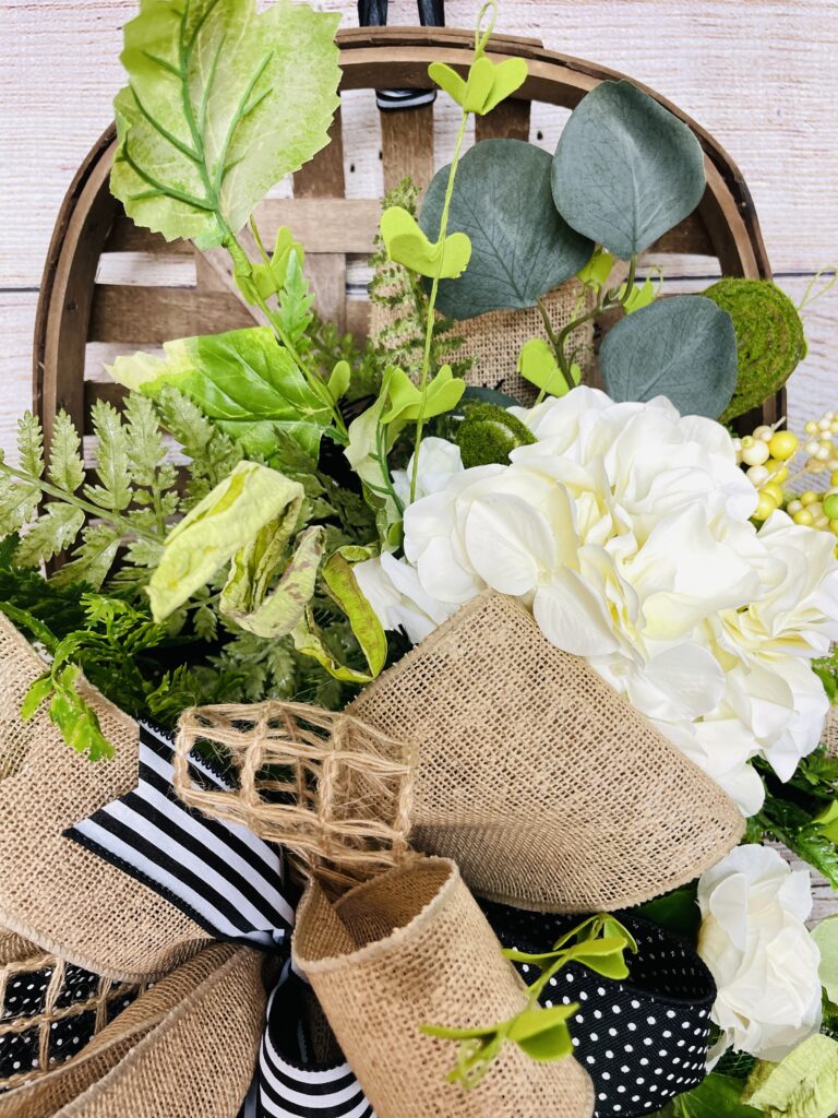 Floral tobacco basket home decor