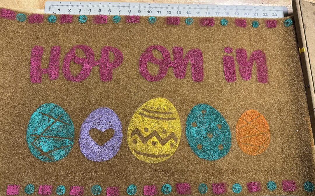 Cricut Project: Painted Easter Welcome Mat